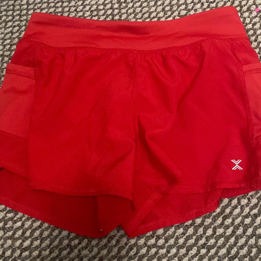 Dark red light red quick dry size 78 red athletic shorts